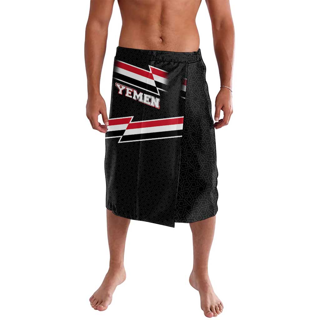 Yemen Lavalava with National Eagle Emblem and Flag Stripe Design