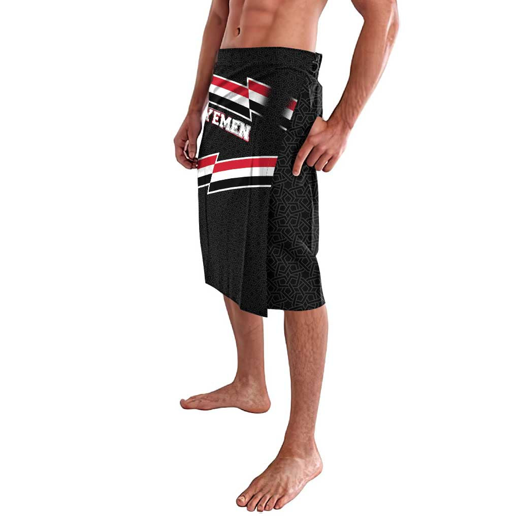Yemen Lavalava with National Eagle Emblem and Flag Stripe Design