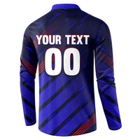 Personalized Cape Verde Soccer Button Sweatshirt Shark Mascot Football Player Striped Pattern