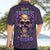 Skull Hawaiian Shirt Hello Darkness My Old Friend - Horror Seamless Pattern Purple - Wonder Print Shop