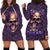 Skull Hoodie Dress Hello Darkness My Old Friend - Horror Seamless Pattern Purple - Wonder Print Shop