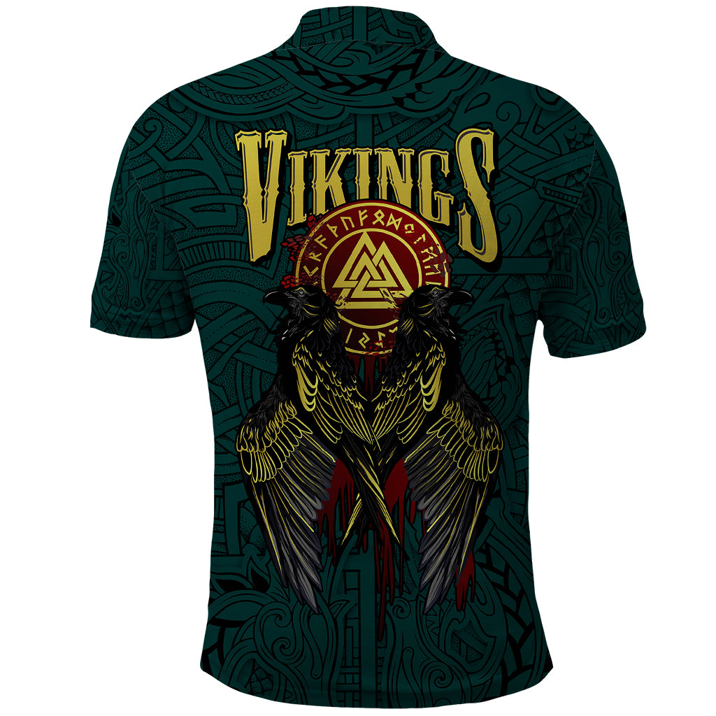 Viking Polo Shirt Ravens - Hugin And Munin - Wonder Print Shop