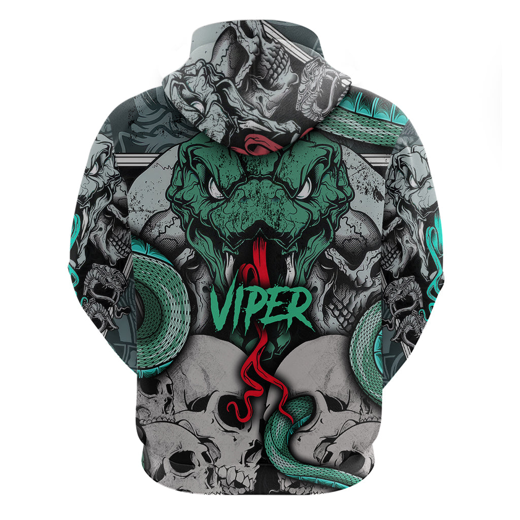 Infernal Trio Hoodie Skull, Viper, and Sinister Snake - Wonder Print Shop