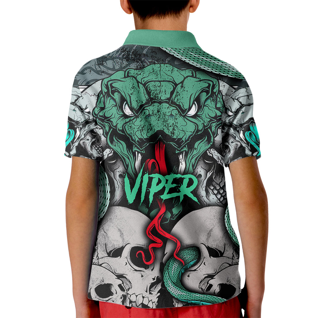 Infernal Trio Kid Polo Shirt Skull, Viper, and Sinister Snake - Wonder Print Shop