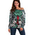 Infernal Trio Off Shoulder Sweater Skull, Viper, and Sinister Snake - Wonder Print Shop