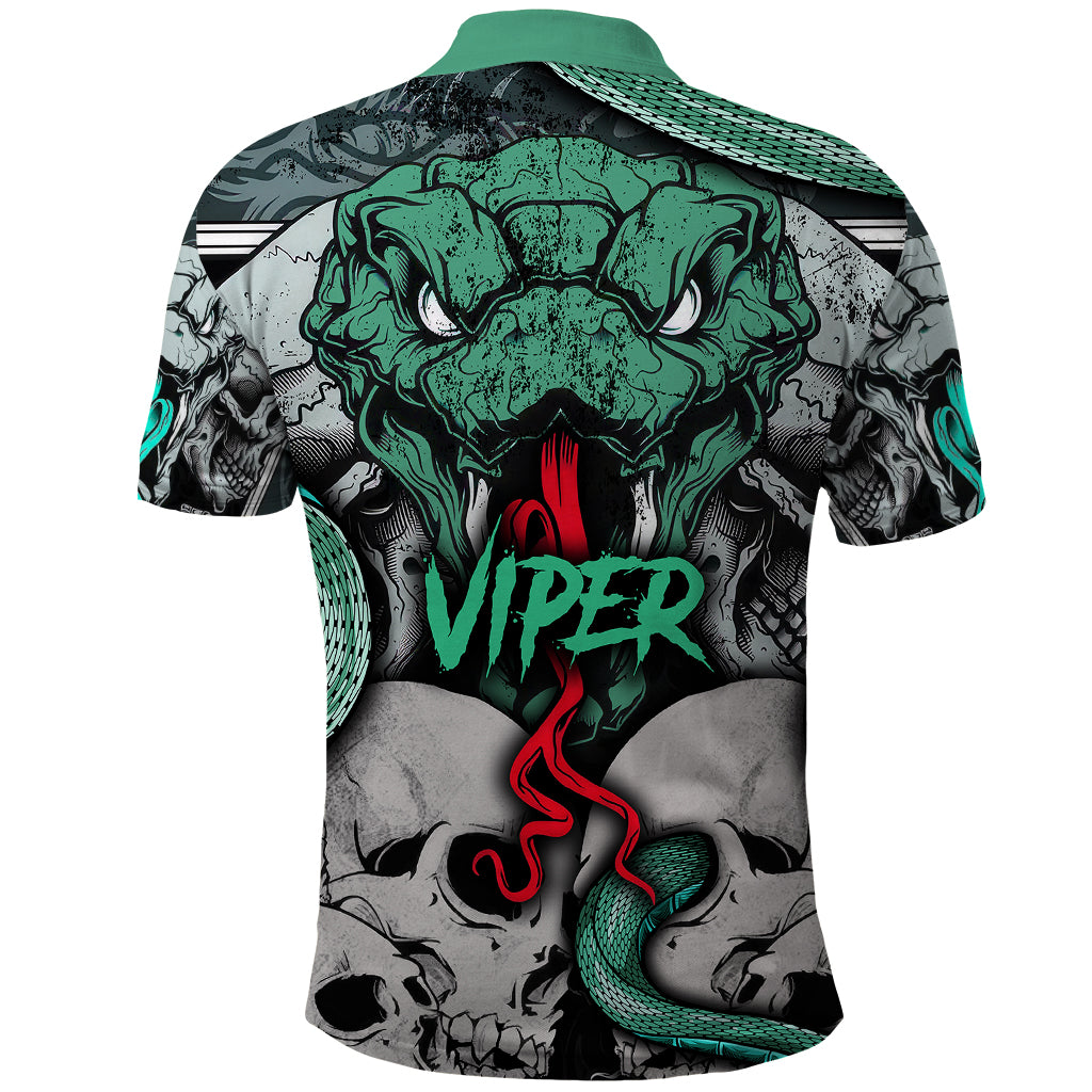 Infernal Trio Polo Shirt Skull, Viper, and Sinister Snake - Wonder Print Shop