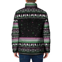 Christmas Dachshund Angel Dog Padded Jacket Pink Green Tree Feather Pattern Design - Wonder Print Shop
