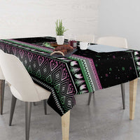 Christmas Dachshund Angel Dog Tablecloth Pink Green Tree Feather Pattern Design - Wonder Print Shop