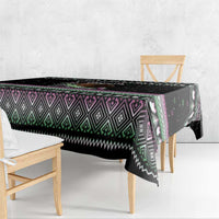 Christmas Dachshund Angel Dog Tablecloth Pink Green Tree Feather Pattern Design - Wonder Print Shop