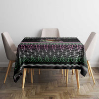 Christmas Dachshund Angel Dog Tablecloth Pink Green Tree Feather Pattern Design - Wonder Print Shop