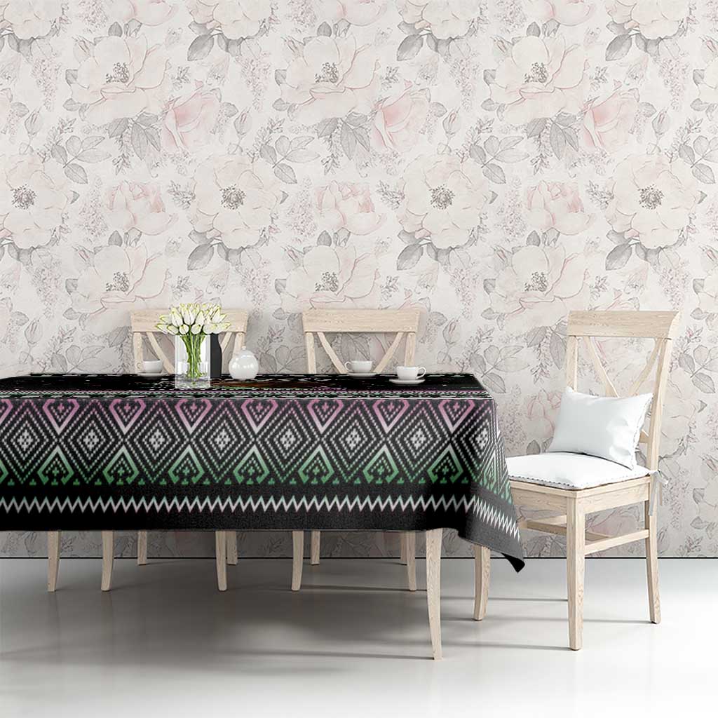 Christmas Dachshund Angel Dog Tablecloth Pink Green Tree Feather Pattern Design - Wonder Print Shop