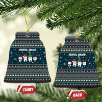 Funny Christmas Dental Squad Tooth Characters Ceramic Ornament Snowflake Pattern Design - Wonder Print Shop