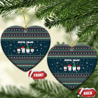Funny Christmas Dental Squad Tooth Characters Ceramic Ornament Snowflake Pattern Design - Wonder Print Shop