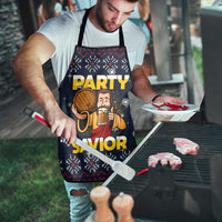 Jesus Party Savior Christmas Apron Funny Xmas Holiday Patterns - Wonder Print Shop