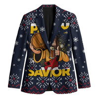 Jesus Party Savior Christmas Blazer Funny Xmas Holiday Patterns - Wonder Print Shop