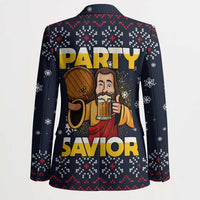 Jesus Party Savior Christmas Blazer Funny Xmas Holiday Patterns - Wonder Print Shop
