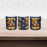 Jesus Party Savior Christmas Ceramic Mug Funny Xmas Holiday Patterns - Wonder Print Shop