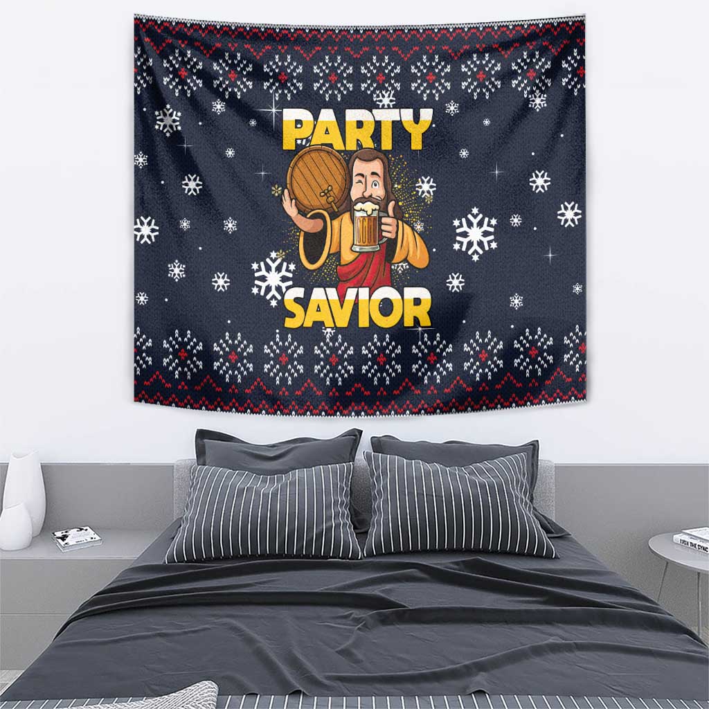 Jesus Party Savior Christmas Tapestry Funny Xmas Holiday Patterns - Wonder Print Shop