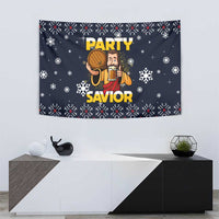 Jesus Party Savior Christmas Tapestry Funny Xmas Holiday Patterns - Wonder Print Shop