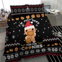Just Here For The Cookies Christmas Bedding Set Funny Xmas Holiday Patterns - Wonder Print Shop