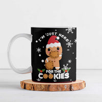 Just Here For The Cookies Christmas Ceramic Mug Funny Xmas Holiday Patterns - Wonder Print Shop