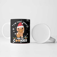 Just Here For The Cookies Christmas Ceramic Mug Funny Xmas Holiday Patterns - Wonder Print Shop