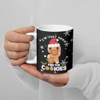 Just Here For The Cookies Christmas Ceramic Mug Funny Xmas Holiday Patterns - Wonder Print Shop