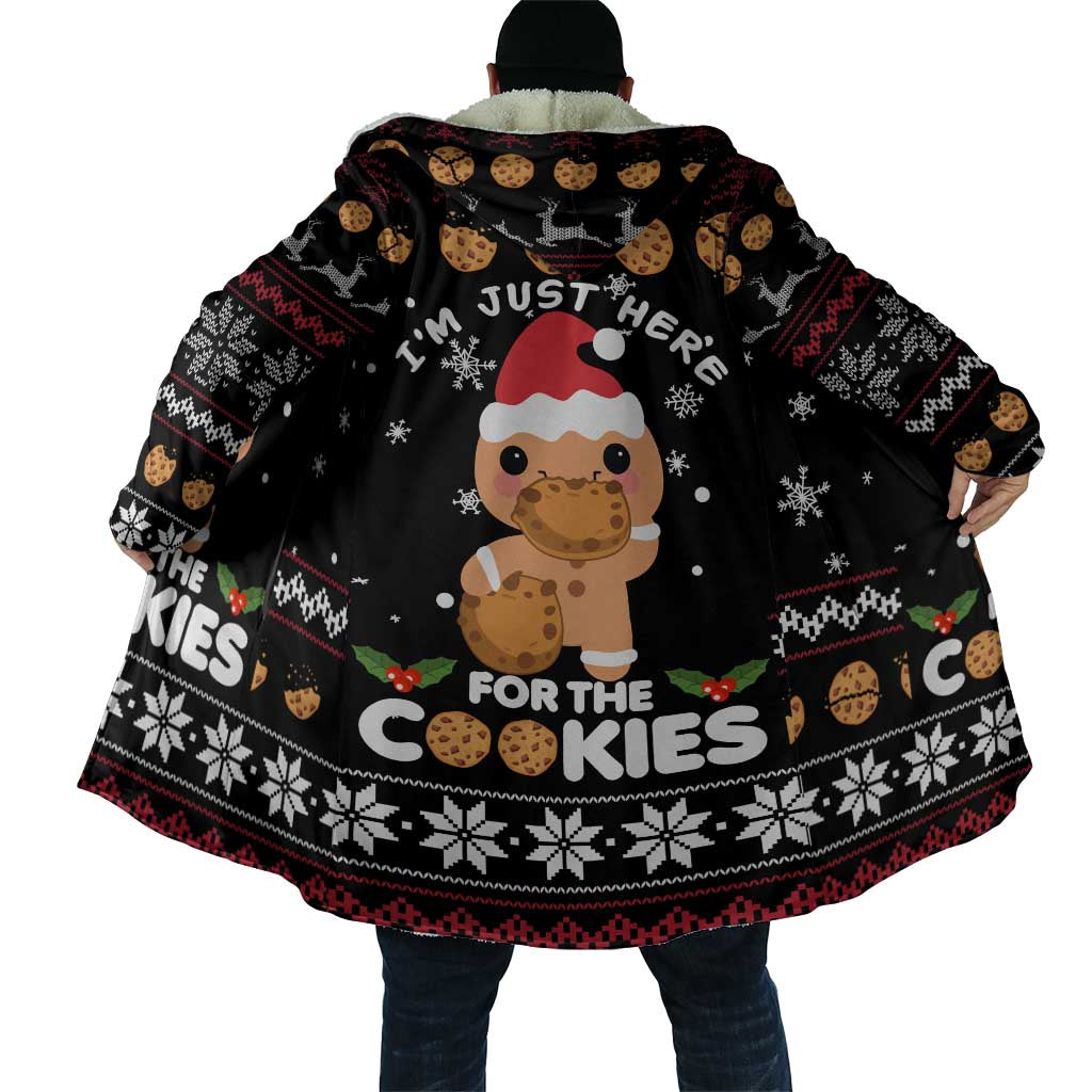 Just Here For The Cookies Christmas Cloak Funny Xmas Holiday Patterns - Wonder Print Shop
