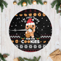 Just Here For The Cookies Christmas Tree Skirt Funny Xmas Holiday Patterns - Wonder Print Shop