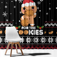 Just Here For The Cookies Christmas Window Curtain Funny Xmas Holiday Patterns - Wonder Print Shop