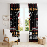 Just Here For The Cookies Christmas Window Curtain Funny Xmas Holiday Patterns - Wonder Print Shop