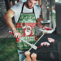 Justice For Black Lives Christmas Apron Funny Xmas Holiday Patterns - Wonder Print Shop