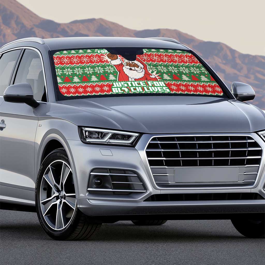 Justice For Black Lives Christmas Auto Sun Shade Funny Xmas Holiday Patterns - Wonder Print Shop