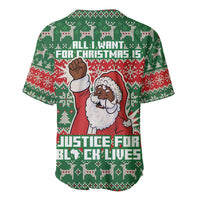 Justice For Black Lives Christmas Baseball Jersey Funny Xmas Holiday Patterns - Wonder Print Shop