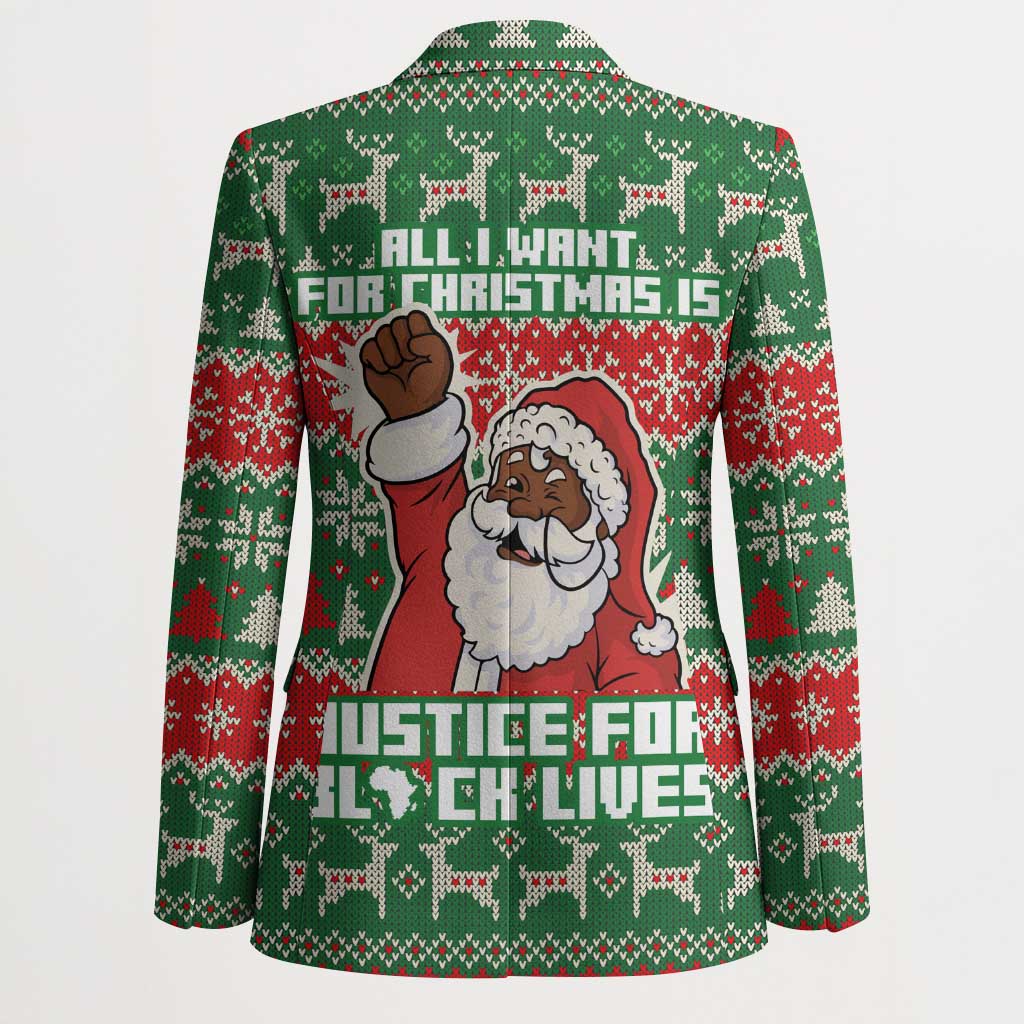 Justice For Black Lives Christmas Blazer Funny Xmas Holiday Patterns - Wonder Print Shop