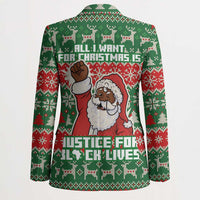 Justice For Black Lives Christmas Blazer Funny Xmas Holiday Patterns - Wonder Print Shop