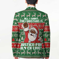 Justice For Black Lives Christmas Blazer Funny Xmas Holiday Patterns - Wonder Print Shop