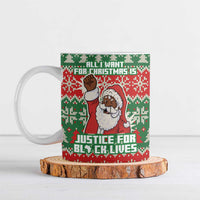 Justice For Black Lives Christmas Ceramic Mug Funny Xmas Holiday Patterns - Wonder Print Shop