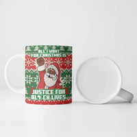 Justice For Black Lives Christmas Ceramic Mug Funny Xmas Holiday Patterns - Wonder Print Shop