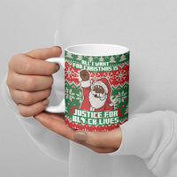 Justice For Black Lives Christmas Ceramic Mug Funny Xmas Holiday Patterns - Wonder Print Shop