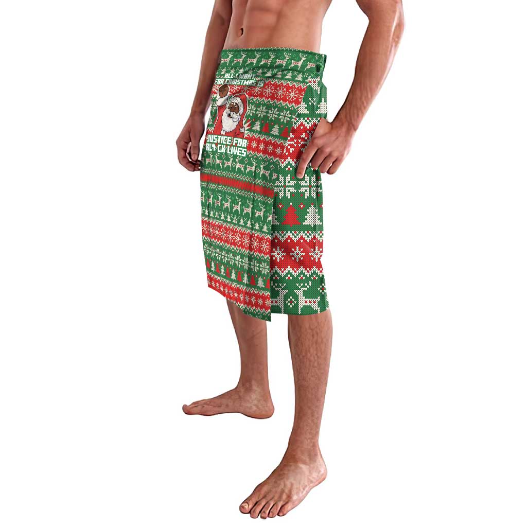 Justice For Black Lives Christmas Lavalava Funny Xmas Holiday Patterns - Wonder Print Shop