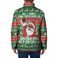 Justice For Black Lives Christmas Padded Jacket Funny Xmas Holiday Patterns - Wonder Print Shop