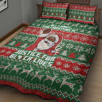 Justice For Black Lives Christmas Quilt Bed Set Funny Xmas Holiday Patterns - Wonder Print Shop