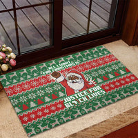 Justice For Black Lives Christmas Rubber Doormat Funny Xmas Holiday Patterns - Wonder Print Shop