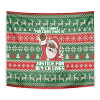 Justice For Black Lives Christmas Tapestry Funny Xmas Holiday Patterns - Wonder Print Shop