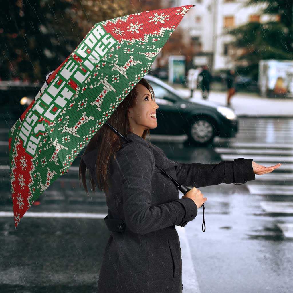 Justice For Black Lives Christmas Umbrella Funny Xmas Holiday Patterns - Wonder Print Shop