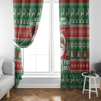 Justice For Black Lives Christmas Window Curtain Funny Xmas Holiday Patterns - Wonder Print Shop