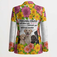Labrador Retriever Personal Stalker Christmas Blazer Funny Xmas Holiday Patterns - Wonder Print Shop