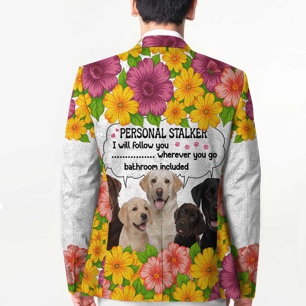 Labrador Retriever Personal Stalker Christmas Blazer Funny Xmas Holiday Patterns - Wonder Print Shop