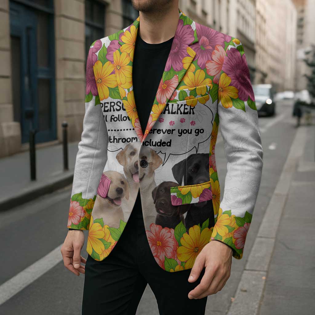 Labrador Retriever Personal Stalker Christmas Blazer Funny Xmas Holiday Patterns - Wonder Print Shop